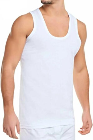 Güryıldız 12'li Beyaz Erkek Ribana Atlet 24002