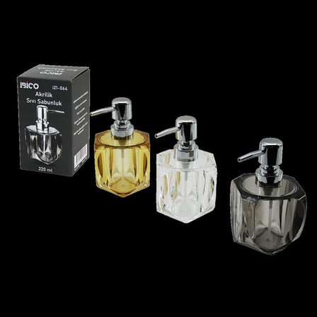 220 ml Akrilik/Mika Sıvı Sabunluk (Şeffaf ve Renkli)