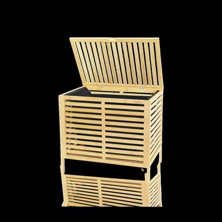 Kalın Bambu Çamaşır Sepeti 50x38x55 cm (Kumaş Torbalı)