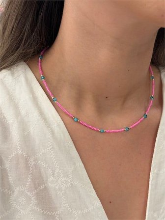 Nazar Boncuk Kolye - Pembe