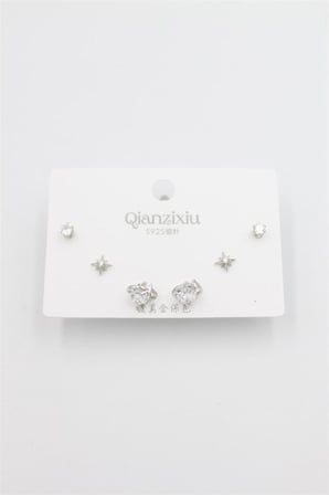 Çoklu Set Küpe - Gümüş