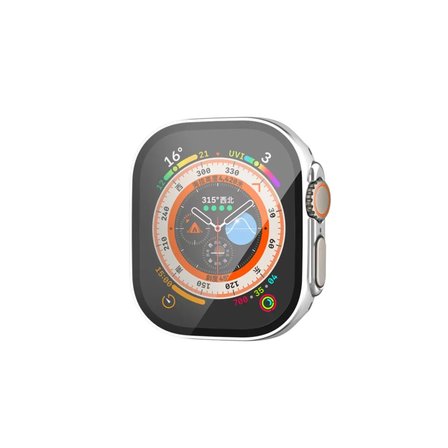 Apple Watch Ultra 49mm Legend Camlı Kasa Ekran Koruyucu - Gümüş