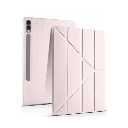Samsung Galaxy X610 Tab S9 Fe Plus 12.4 Kılıf Kalemlikli Mars Tablet Kılıfı - Rose Gold