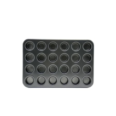 24 Gözlü Metal Muffin Kek Kalıbı Siyah