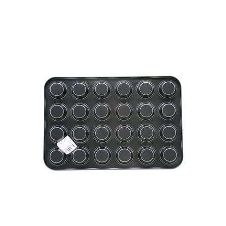 24 Gözlü Metal Muffin Kek Kalıbı Siyah