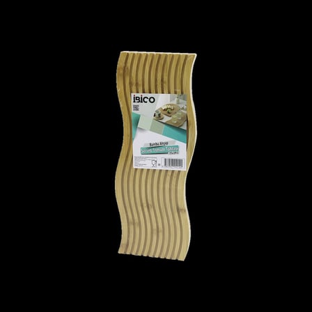 Bambu Servis Sunum Tahtası 17x39x1.5 cm (Çift Yüzlü Dalgalı/Kanallı)