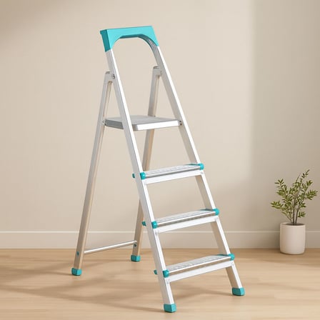 3+1 Basamaklı Metal Merdiven 82 cm 120 kg