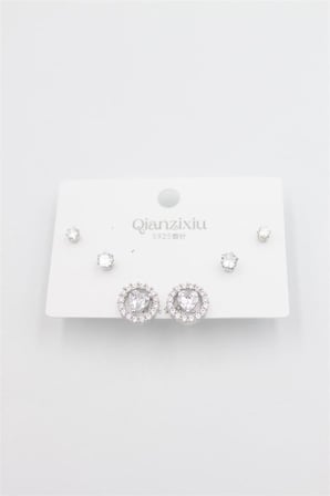 Çoklu Set Küpe - Gümüş