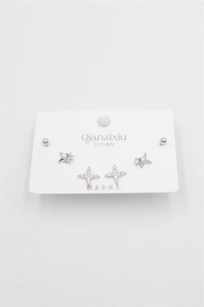 Çoklu Set Küpe - Gümüş