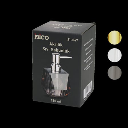 Sıvı Sabunluk 180 ml Akrilik Mika Kristal