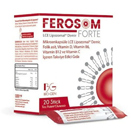 Ferosom Forte Lipozomal Demir 20 Stick