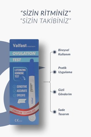 Ovulasyon Doğurganlık (Yumurtlama) Testi 1 Kutu 5 Adet