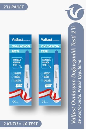 Ovulasyon Doğurganlık (Yumurtlama) Testi 2 Kutu 10 Adet Kalem Test