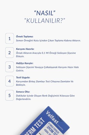 Valfast Erkek Fertilite Testi Kısırlık Testi Kaset Tipi
