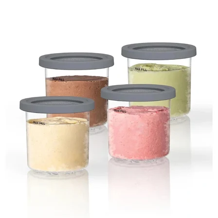 CREAMi® Dondurma Kabı 4'lü Paket – NC300 Serisi Uyumlu Yedek Dondurma Kapları