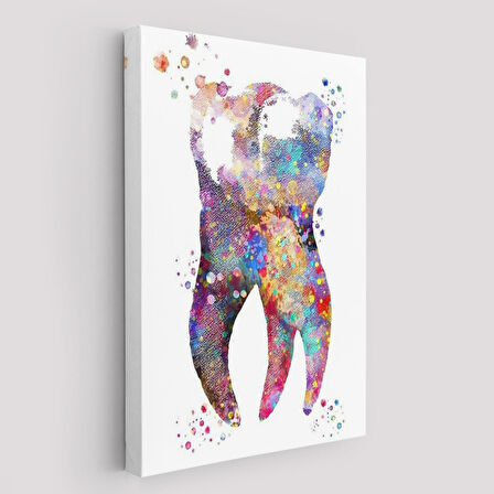 Renkli Diş, Diş Hekimi Duvar Tablosu-6283