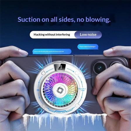 RGB Ekranlı Manyetik Telefon Soğutucu Fan | Dijital Sıcaklık Göstergeli Mobil Oyun Soğutucusu