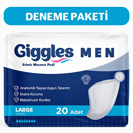 Giggles Yetişkin Erkek Mesane Pedi - L Beden - 1 Paket 20 Adet