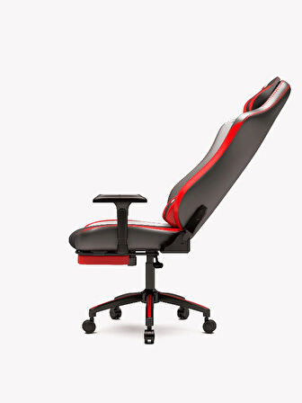 Zio Gaming Valor 1590B0511 Ayak Uzatmalı Profesyonel Oyuncu Koltuğu - Kırmızı Antrasit Kumaş