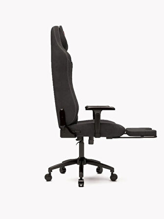 Zio Gaming Valor 1590B1110 Ayak Uzatmalı Profesyonel Oyuncu Koltuğu - Antrasit (Jet Black) Kumaş