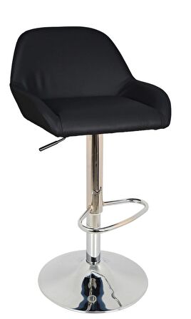 Bürocci Texas Bar Taburesi - Siyah Deri - 9506S0101