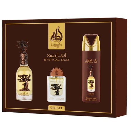Lattafa Pride Eternal Oud EDP 100 ml + EDP 20 ml +  Deodorant 200 ml Unisex Parfüm Seti