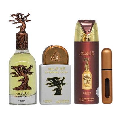 Lattafa Pride Eternal Oud EDP 100 ml + EDP 20 ml +  Deodorant 200 ml Unisex Parfüm Seti