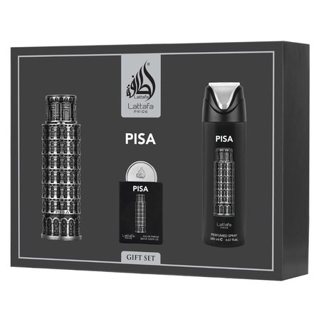 Lattafa Pride Pisa EDP 100 ml +  EDP  20 ml + 200 ml Body Shower Erkek Parfüm Seti