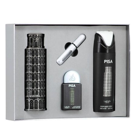 Lattafa Pride Pisa EDP 100 ml +  EDP  20 ml + 200 ml Body Shower Erkek Parfüm Seti