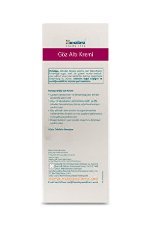 Göz Altı Kremi, Buğday Tohumu Yağı, Kış Begonyası, Hipoalerjenik, Tüm Ciltler, 15 ml