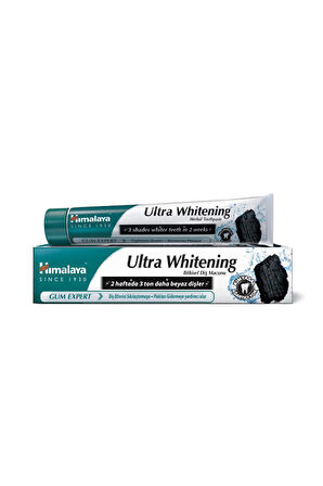 Ultra Whitening Bitkisel Beyazlatıcı Diş Macunu 75 ml, Kimyasal Beyazlatıcı İçermez, Aktif Kömür