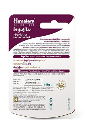 Parlatıcı Dudak Bakım Kremi, Böğürtlen, Nemlendirici, %100 Doğal Renk, Silikon Içermez, 4,5 gr