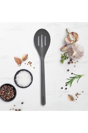  GreenPan Silikon Delikli Kaşık Gri | Platinum Silicone | BPA Gibi Zararlı Kimyasallar İçermez 