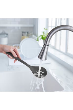  GreenPan Silikon Delikli Kaşık Gri | Platinum Silicone | BPA Gibi Zararlı Kimyasallar İçermez 