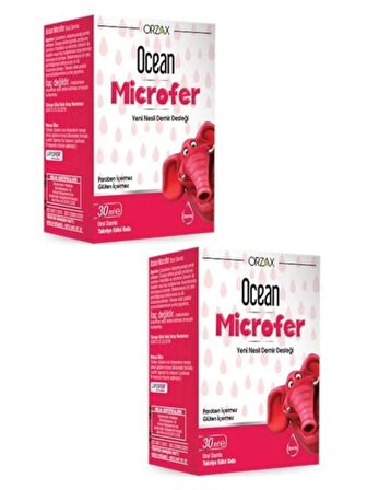 Ocean Yeni Nesil Demir Desteği Microfer Damla 30ml X 2Adet