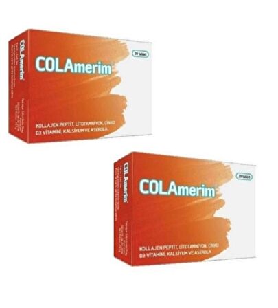 Colamerim Kollajen Çinko ve Dvitamini İçeren 30 Tablet Avantaj Paketi 2 Li