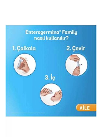 Enterogermina Family 5 ml x 20 Flakon 2 Li Mutlu Aile Paketi