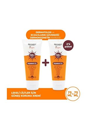 Dermoskin Be Bright Pigmentyl Güneş Koruyucu Spf 50+75 ml Krem 2Li