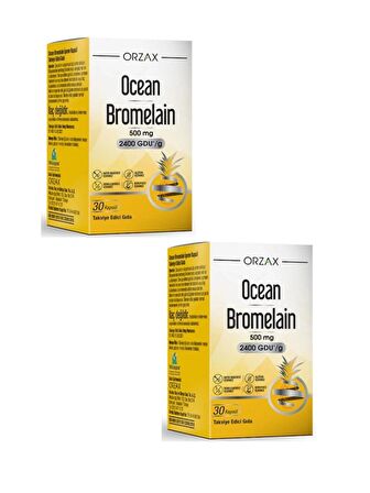 Ocean Bromelain 500 mg 30 Kapsül Sağlık Paketi 2 Li