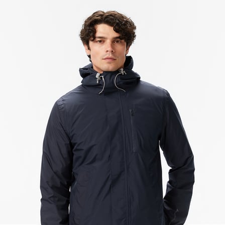 Nautica Erkek Siyah Regular Fit Kapüşonlu Su Geçirmez Yağmurluk