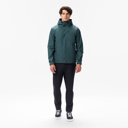Nautica Erkek Yeşil Regular Fit Kapüşonlu Su Geçirmez Yağmurluk