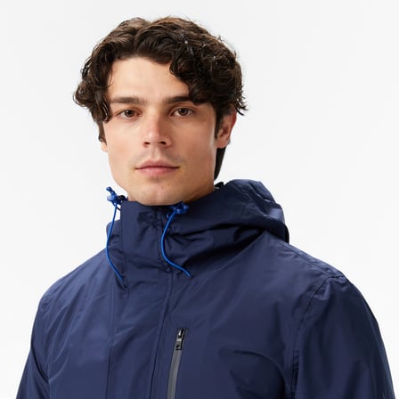 Nautica Erkek Lacivert Regular Fit Kapüşonlu Su Geçirmez Yağmurluk