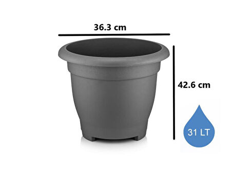 Omnipazar SO-VHS7 Dekoratif Vaha Saksı İç ve Dış Mekan 31 Litre No 7