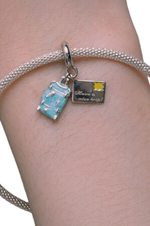 İyi Tatiller Seyahat Bavulu Charm | 925 Ayar Gümüş