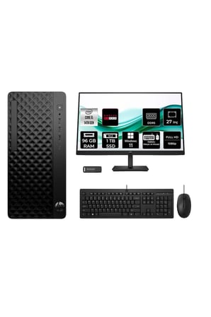 ProDesk 2 Tower G1i i5 14500 96GB 1TB SSD RX550/4GB W11H Masaüstü Bilgisayar + 27" Monitör
