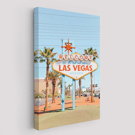 Las Vegas Nevada Ünlü Tabelası Duvar Tablosu-6294