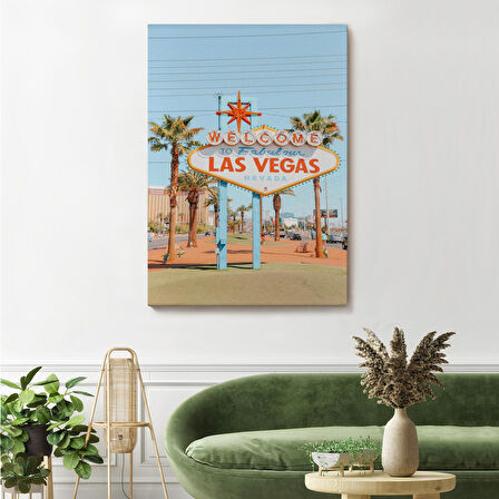 Las Vegas Nevada Ünlü Tabelası Duvar Tablosu-6294