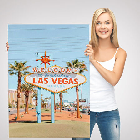 Las Vegas Nevada Ünlü Tabelası Duvar Tablosu-6294