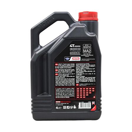 Motul 3000 10W-40 4T 4 Lt 4 Zamanlı Motosiklet Motor Yağı