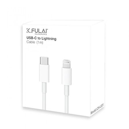 K.FULAI Lightning&Type-C+PD Kablo 1 M Beyaz Ch-U01